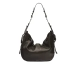 Isabel Marant Bolton Hobo Bag in Leather, Black and Silver | Women | Luxury Shoes 