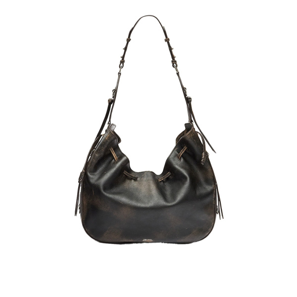 Isabel Marant Bolton Hobo Bag in Leather, Vintage Brown | Women | Luxury Shoes 