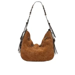 Isabel Marant Bolton Hobo Bag in Suede Leather, Chestnut | Women | Luxury Shoes 