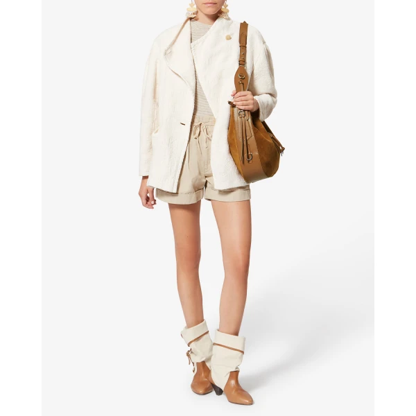 Isabel Marant Bolton Hobo Bag in Suede Leather, Cognac | Shoulder & Crossbody Bags | Luxury Shoes 