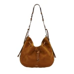 Isabel Marant Bolton Hobo Bag in Suede Leather, Cognac | Women | Luxury Shoes 