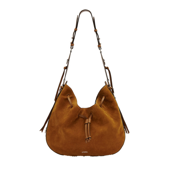 Isabel Marant Bolton Hobo Bag in Suede Leather, Cognac | Women | Luxury Shoes 
