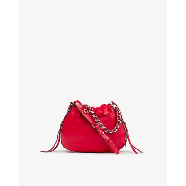Isabel Marant Bolton Leather Bag in Scarlet Red | Shoulder & Crossbody Bags | Luxury Shoes 