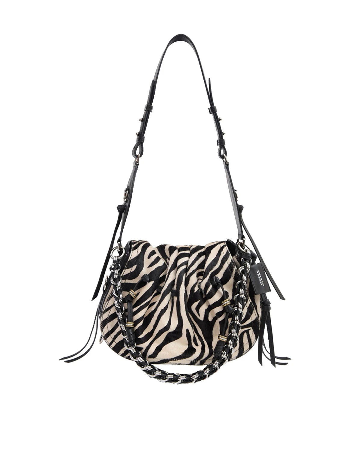 Isabel Marant Bolton Leather Bag in Zebra Isabel Marant Bolton Leather Bag in Zebra | Women | Luxury Shoes