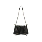 Isabel Marant Bolton Pouch Bag in Leather, Black and Silver | Women | Luxury Shoes 
