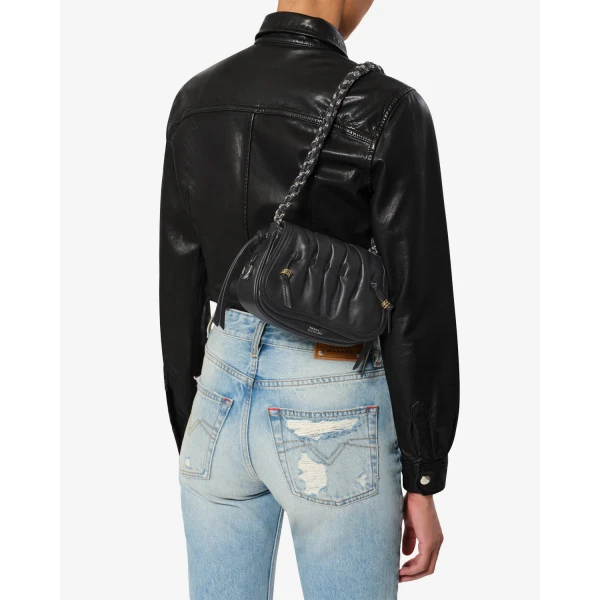 Isabel Marant Bolton XS Leather Bag in Black | Shoulder & Crossbody Bags | Luxury Shoes 