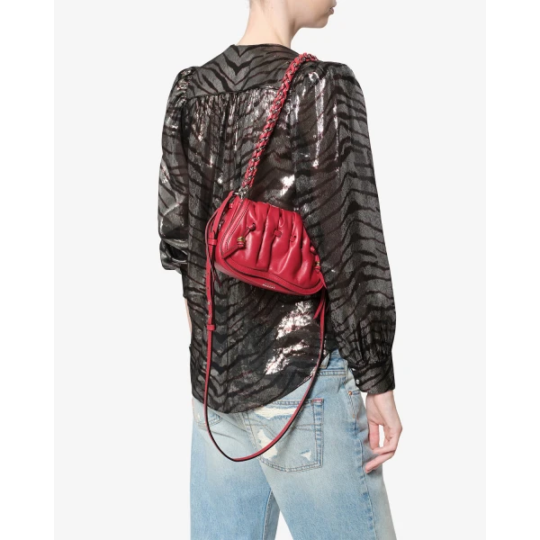 Isabel Marant Bolton XS Leather Bag in Scarlet Red | Shoulder & Crossbody Bags | Luxury Shoes 