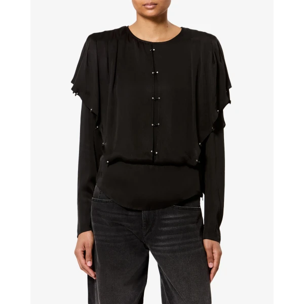 Isabel Marant Brema Blouse in Black | Blouse | Luxury Shoes 