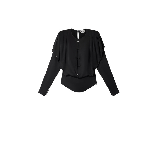 Isabel Marant Brema Blouse in Black | Women | Luxury Shoes 