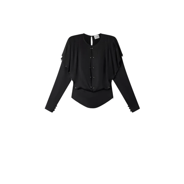 Isabel Marant Brema Blouse in Black | Women | Luxury Shoes 