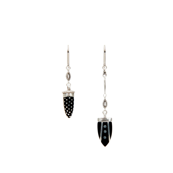 Isabel Marant Cala Earrings in Black and Silver | Women | Luxury Shoes 