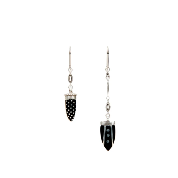 Isabel Marant Cala Earrings in Black and Silver | Women | Luxury Shoes 