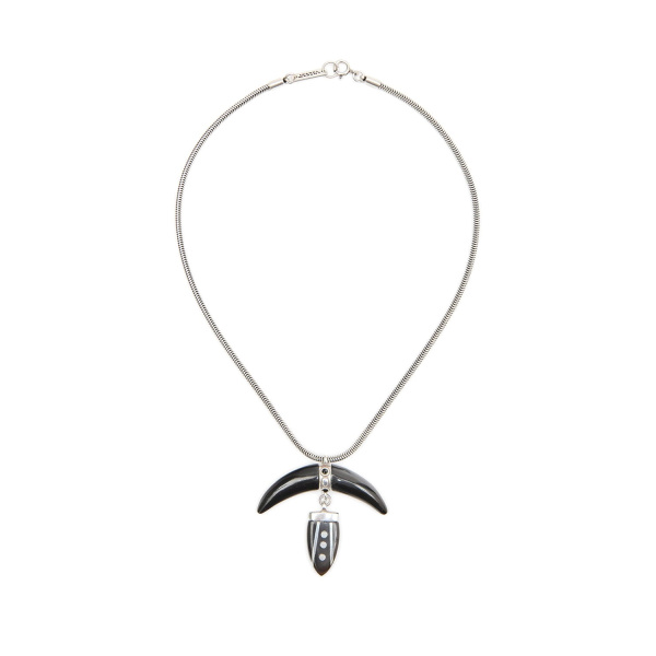 Isabel Marant Cala Necklace in Black and Silver | Women | Luxury Shoes 