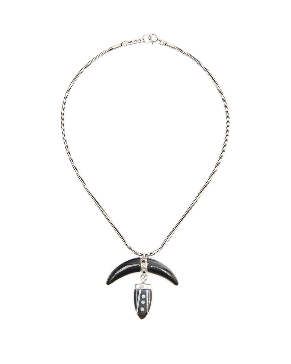 Isabel Marant Cala Necklace in Black and Silver Isabel Marant Cala Necklace in Black and Silver | Women | Luxury Shoes