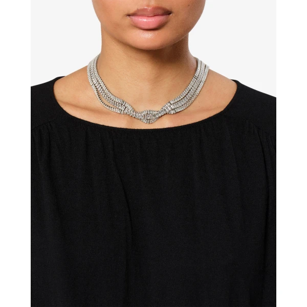 Isabel Marant Cara Choker in Silver | Necklace | Luxury Shoes 