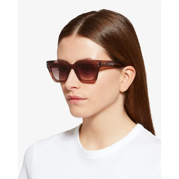 Isabel Marant Carmy Sunglasses in Brick and Red Shaded | Sunglasses | Luxury Shoes 