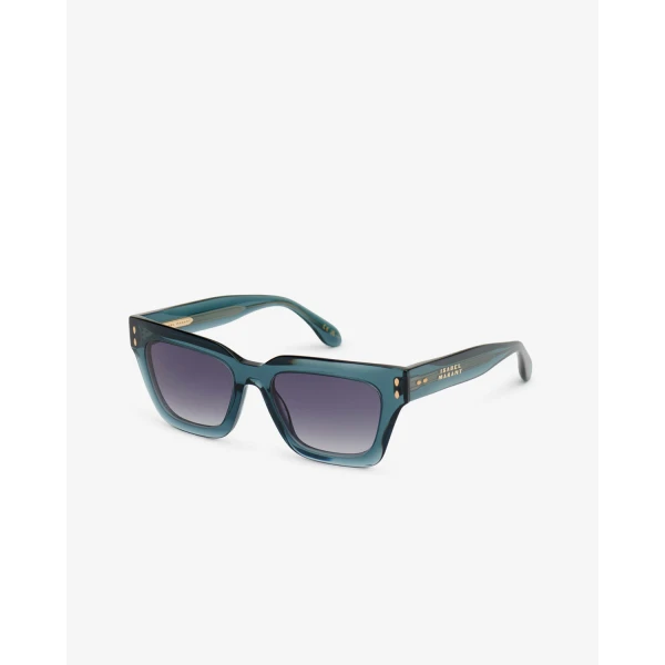 Isabel Marant Carmy Sunglasses in Teal and Dark Grey Shade | Sunglasses | Luxury Shoes 