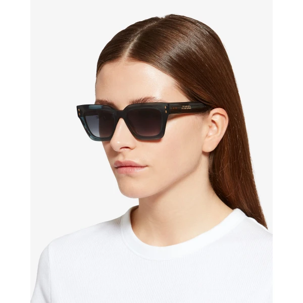 Isabel Marant Carmy Sunglasses in Teal and Dark Grey Shade | Sunglasses | Luxury Shoes 