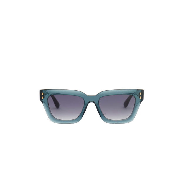 Isabel Marant Carmy Sunglasses in Teal and Dark Grey Shade | Women | Luxury Shoes 