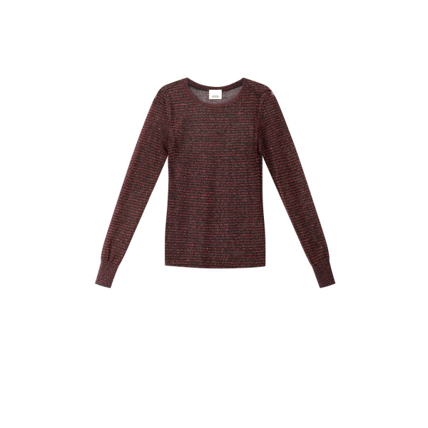 Isabel Marant Cenaya Sweater in Black and Red | Women | Luxury Shoes 