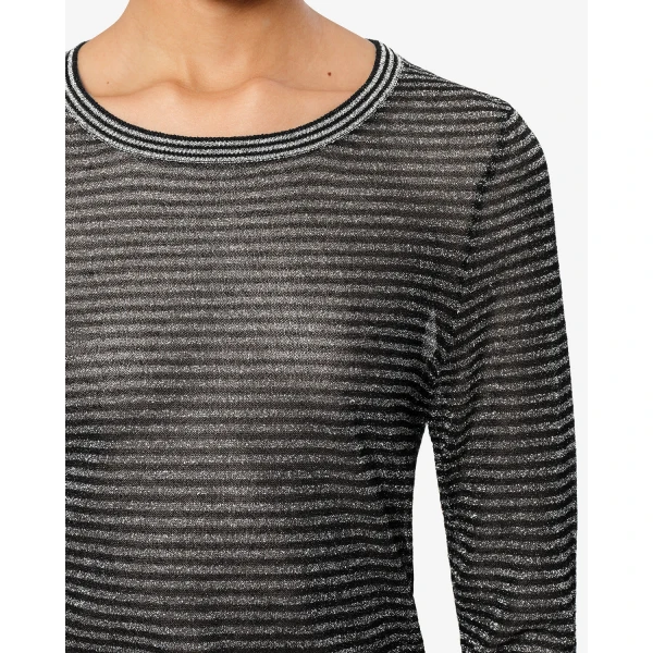 Isabel Marant Cenaya Sweater in Black and Silver | Sweaters | Luxury Shoes 