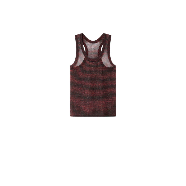 Isabel Marant Cevara Tank Top in Black and Red | Women | Luxury Shoes 
