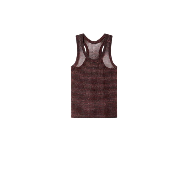 Isabel Marant Cevara Tank Top in Black and Red | Women | Luxury Shoes 