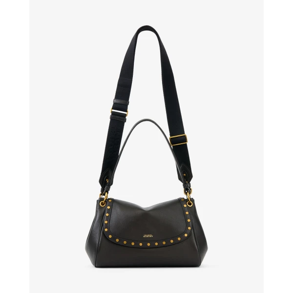 Isabel Marant Chany M Leather Bag in Black | Shoulder & Crossbody Bags | Luxury Shoes 