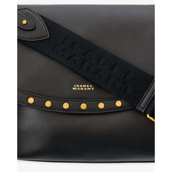 Isabel Marant Chany M Leather Bag in Black | Shoulder & Crossbody Bags | Luxury Shoes 