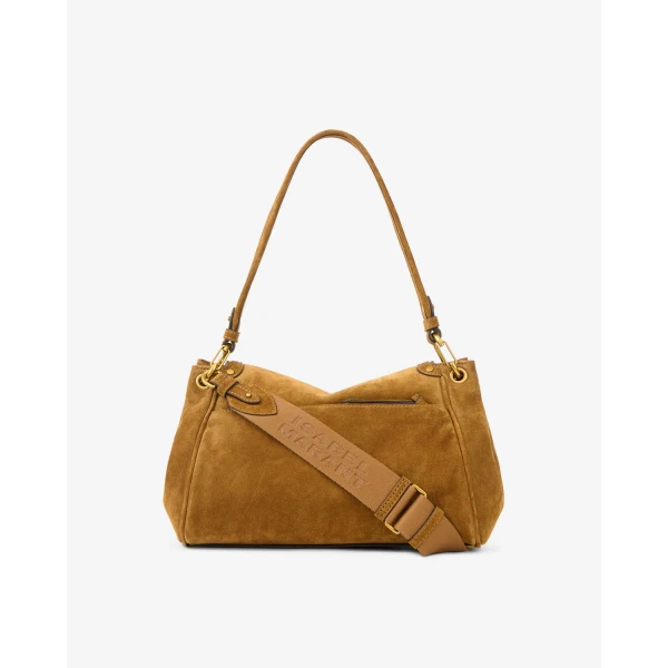 Isabel Marant Chany M Suede Bag in Cognac | Shoulder & Crossbody Bags | Luxury Shoes 