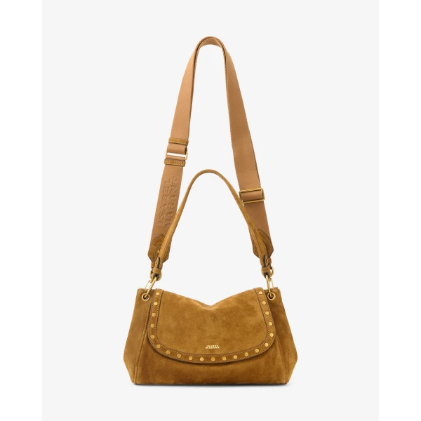 Isabel Marant Chany M Suede Bag in Cognac | Shoulder & Crossbody Bags | Luxury Shoes 