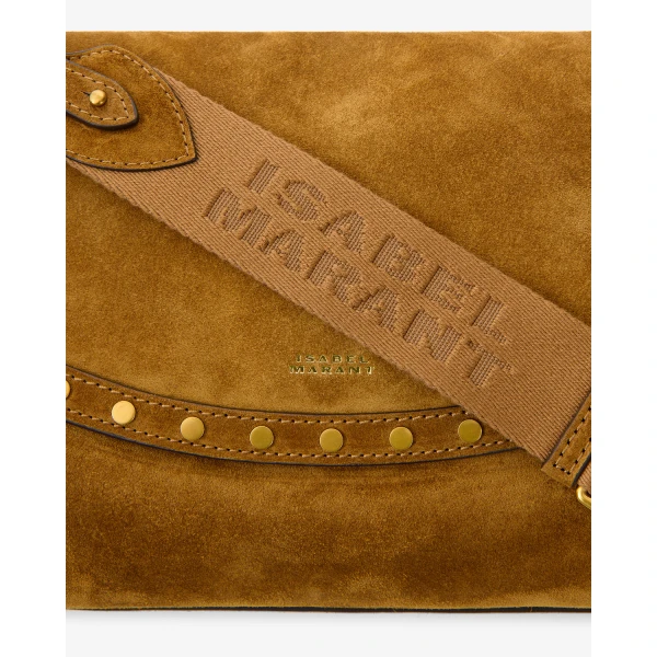 Isabel Marant Chany M Suede Bag in Cognac | Shoulder & Crossbody Bags | Luxury Shoes 