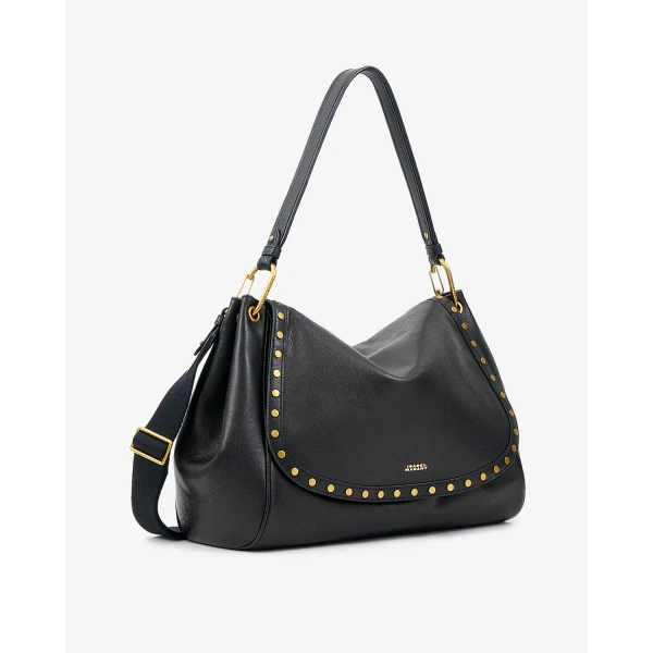 Isabel Marant Chany XL Leather Bag in Black | Shoulder & Crossbody Bags | Luxury Shoes 
