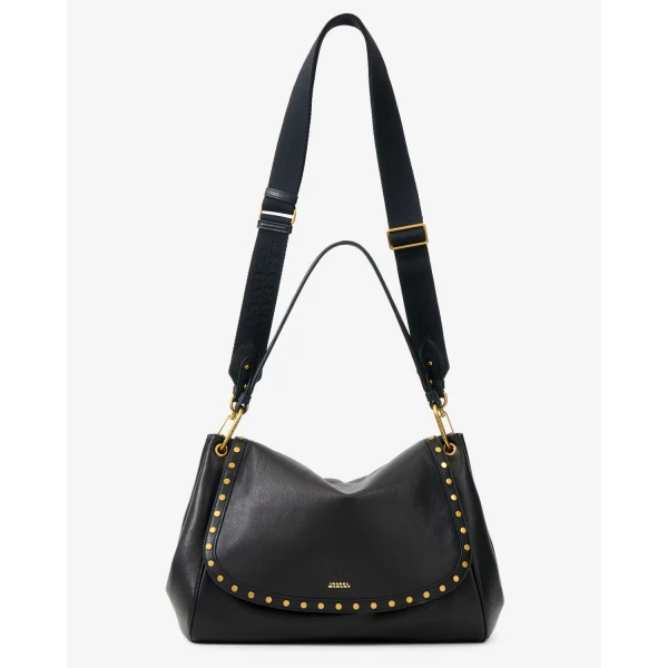 Isabel Marant Chany XL Leather Bag in Black | Shoulder & Crossbody Bags | Luxury Shoes 