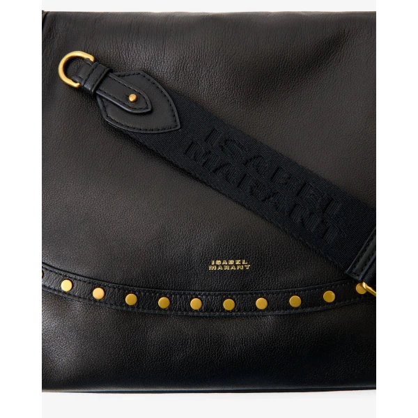 Isabel Marant Chany XL Leather Bag in Black | Shoulder & Crossbody Bags | Luxury Shoes 