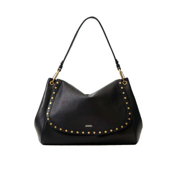 Isabel Marant Chany XL Leather Bag in Black | Women | Luxury Shoes 