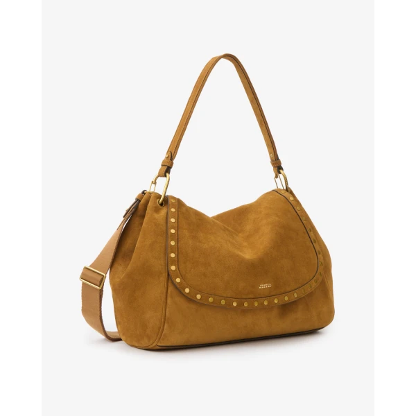 Isabel Marant Chany XL Suede Bag in Cognac | Shoulder & Crossbody Bags | Luxury Shoes 