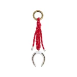 Isabel Marant Charm Keychain in Red and Silver | Women | Luxury Shoes 