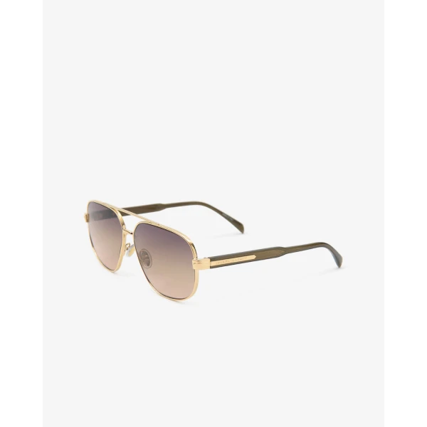 Isabel Marant Clero Aviator Sunglasses in Gold Pink Green and Grey Green Azur | Sunglasses | Luxury Shoes 