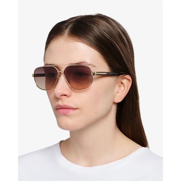 Isabel Marant Clero Aviator Sunglasses in Gold Pink Green and Grey Green Azur | Sunglasses | Luxury Shoes 