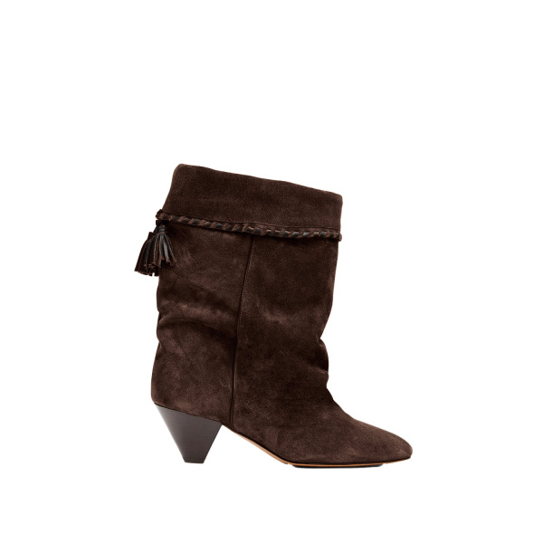 Isabel Marant Dalby Ankle Boots in Chocolate | Women | Luxury Shoes 