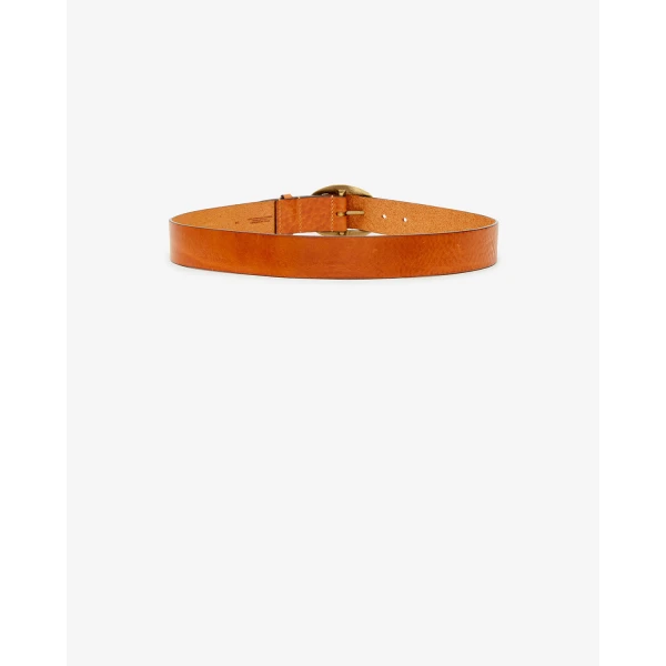 Isabel Marant Dara Calfskin Leather Belt in Cognac | Belts | Luxury Shoes 