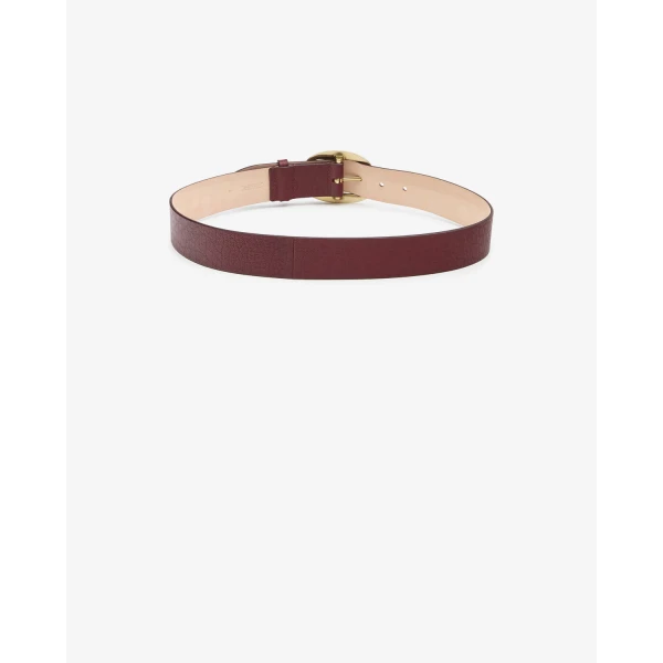 Isabel Marant Dara Leather Belt in Burgundy | Belts | Luxury Shoes 