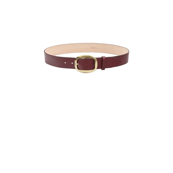 Isabel Marant Dara Leather Belt in Burgundy | Women | Luxury Shoes 