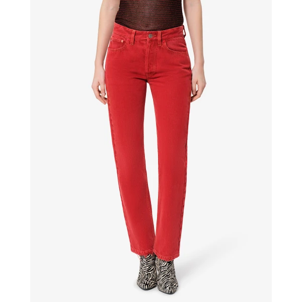 Isabel Marant Daya Regular Jeans in Red | Denim | Luxury Shoes 