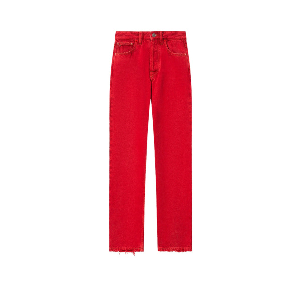 Isabel Marant Daya Regular Jeans in Red | Women | Luxury Shoes 