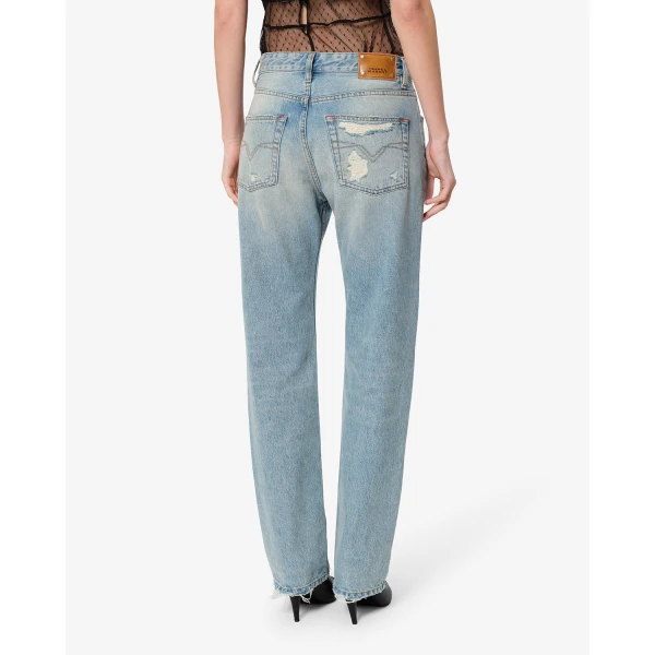 Isabel Marant Daya Regular Jeans in Vintage Blue | Denim | Luxury Shoes 