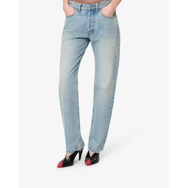 Isabel Marant Daya Regular Jeans in Vintage Blue | Denim | Luxury Shoes 