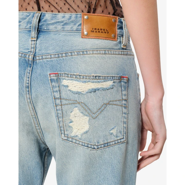 Isabel Marant Daya Regular Jeans in Vintage Blue | Denim | Luxury Shoes 