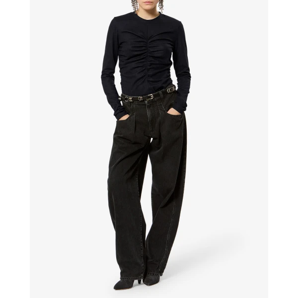 Isabel Marant Delesa Top in Black | Tops | Luxury Shoes 